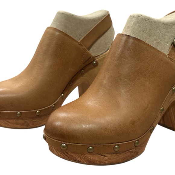 Kork-Ease Darby brown Leather Clogs - Picture 1 of 7